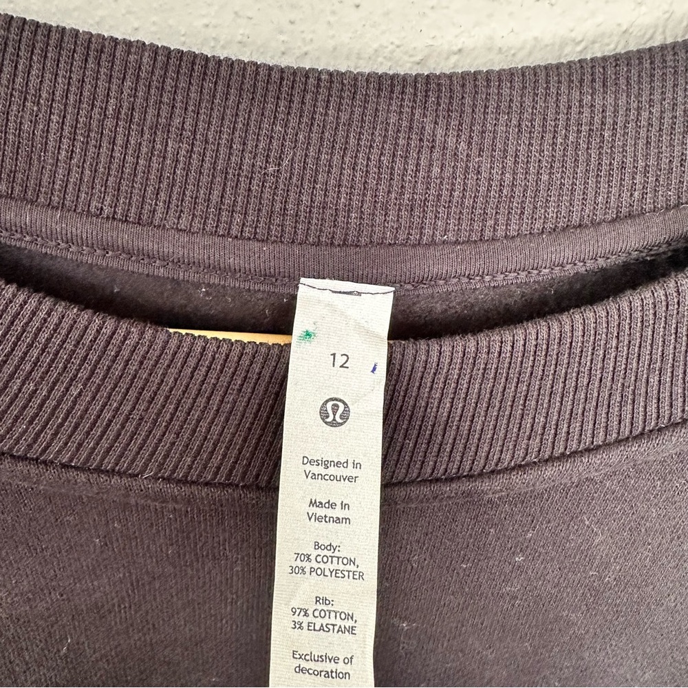 Lululemon Scuba Women’s Long Sleeve Sweatshirt Dress Black Size 12 - Picture 5 of 7